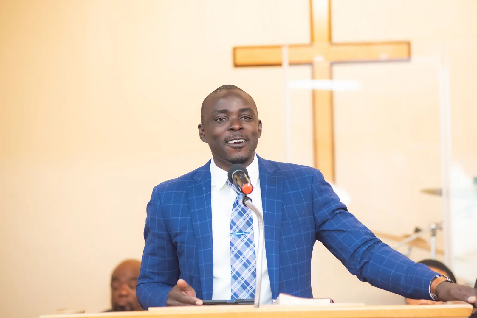 Preaching at Glory Gospel Church